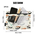 thumbnail image 3 of Ckdifva Delicious Sushi Pencil Pouch 3 Ring Zipper Pencil Case Binder Pockets Clear Top Cosmetic Bag 2 Pack, 3 of 6