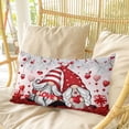 thumbnail image 4 of Red Valentine's Day Pillow Covers, Linen Long Throw Pillow Case, Love Heart Gnomes Farmhouse Pink Holiday Pillow Protector Decorative Cushion Cover for Living Room/Bedroom 20" x 36", 4 of 8
