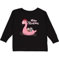 thumbnail image 3 of Inktastic Flamingo Merry Christmas Boys or Girls Long Sleeve Toddler T-Shirt, 3 of 5
