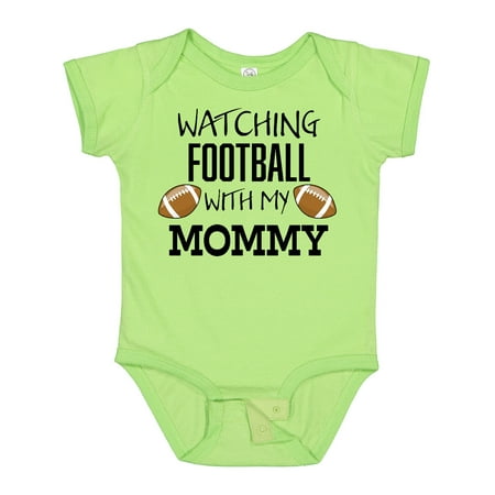

Inktastic Watching Football with My Mommy Boys or Girls Baby Bodysuit