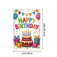 thumbnail image 4 of Amhnf Happy Birthday Cake Balloons And Gifts Garden Flag For Home Outdoor Garden Yard Decor 12x18 inch, 4 of 5