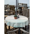 thumbnail image 2 of Outdoor Tablecloth with Umbrella Hole for Patio/Picnic/Party/Camping, Teal Grey Waterproof Table Cloth Round Cover Washable, Farmhouse Gray Barn Wooden Vintage Striped (Dia 54"), 2 of 9