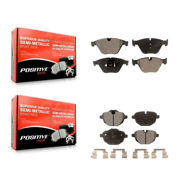 Positive Plus Front Rear Semi-Metallic Brake Pads Kit for Car BMW 535i xDrive 535d ActiveHybrid 5 528i KPF-100202