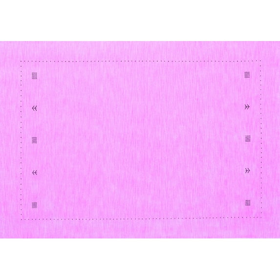 Ahgly Company Indoor Rectangle Solid Purple Modern Area Rugs, 2' x 3'