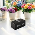 thumbnail image 4 of Tong LED Digital Clock Sound Control Function Date Temperature Display For Bedroom Home Brown, 4 of 5