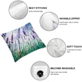 thumbnail image 6 of BANET Throw Pillow Covers,Watercolor Paint of Violet Blossom Flower Decorative Pillow Covers Digital Printing for Couch Sofa Bed Invisible Zipper 20x20in, 6 of 7