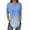 Light blue, variant on Seductiva Women's 2025 Fashion Tops 3/4 Sleeve T-Shirts 3/4 Length Sleeve Women Tops 2025 Spring Neck Casual Print Tunic T Shirts Three Quarter Length Women Tops Basic Business Tees Blouses Basic Top