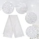 thumbnail image 4 of Tela de tul brillante de 63 x 39 pulgadas con lentejuelas y cuentas, cinta blanca, ideal para costura, acolchado, manualidades y decoración de prendas de vestir., 4 of 7