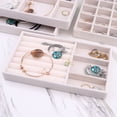 thumbnail image 3 of 28Styles Velvet Jewelry Box Display Tray Drawer Storage Jewellery Holder For Ring Earrings Necklace Bracelet Soft Organizer Case 01, 3 of 6