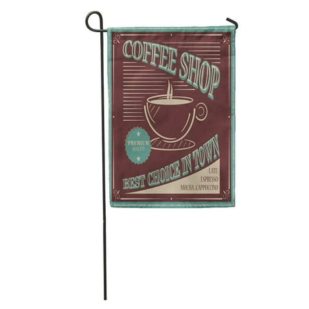 LADDKE Blue Americano Coffee Retro Best Choice in Town Brown Antique Garden Flag Decorative Flag House Banner 28x40 (Best Of 90s House)