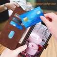 thumbnail image 2 of 12 Mini Phone Case,for iPhone 12 Mini Wallet Case,[Kickstand][Wrist Strap][Card Holder Slots] TPU Interior Protective for iPhone 12 Mini Case,PU Leather Folio Flip Cover for iPhone 12 Mini (Brown), 2 of 14
