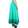 thumbnail image 4 of Bimba Women's Long Maxi Skirt With Contrast Border Boho Skirt With Elastic Waist, 4 of 8