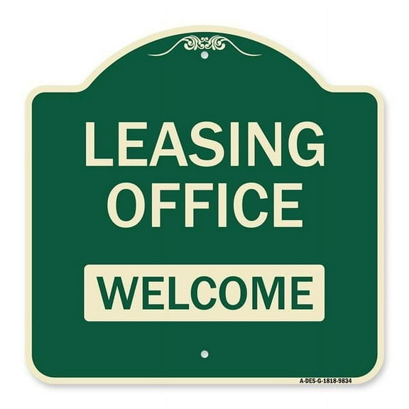 SignMission  Designer Series Sign - Leasing Office , Welcome