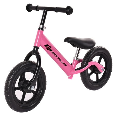 Goplus 12'' Balance Bike Classic Kids No-Pedal Learn To Ride Pre Bike w/ Adjustable (Best Seat For Bike Riding)