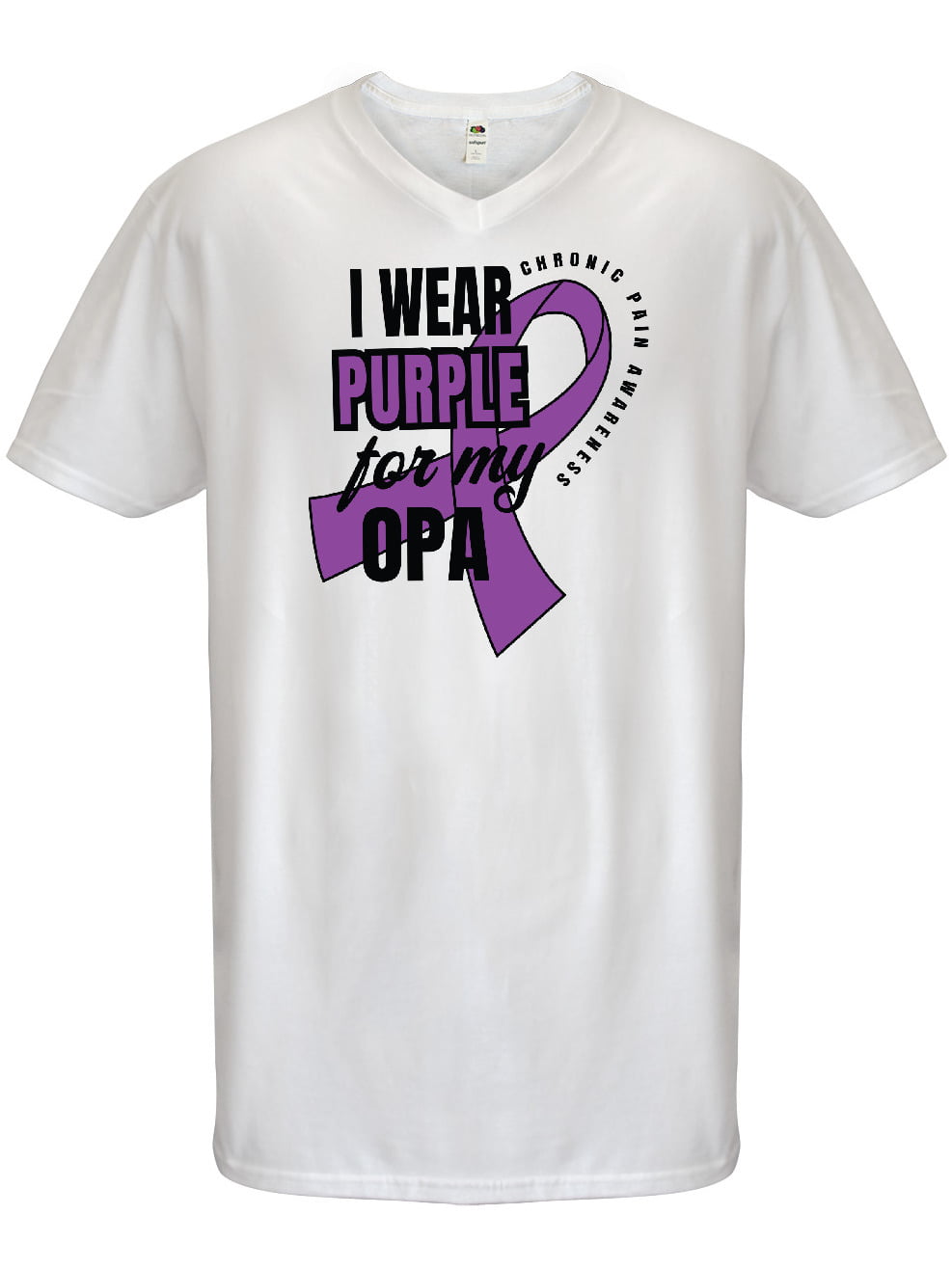 Chronic Pain I Wear Purple For My Opa Men's V-Neck T-Shirt - Walmart ...