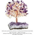 thumbnail image 2 of Árbol de cristal natural de cuarzo rosa, aguamarina y amatista con base de cristal de racimo de amatista, figuras de árbol de dinero, decoración de escritorio Feng Shui, decoración de altar de mesa, 2 of 4