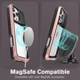 thumbnail image 2 of Vena vCommuteX for Apple iPhone 16 Pro Max Case, Wallet Case Compatible with MagSafe, Leather Flip Cover with Card Slot and Kickstand, Red, 2 of 8