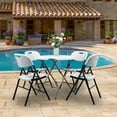 thumbnail image 2 of Zimtown 4 Packs Plastic Folding Chair for Party, Weeding, Picnic Conference, Portable Chiars, White, 2 of 8