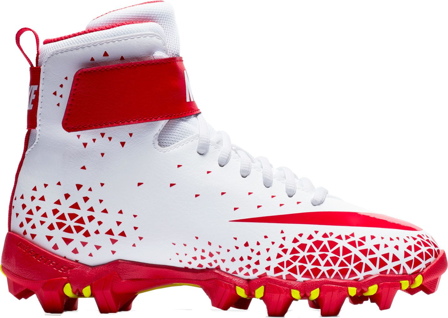 kids red football cleats