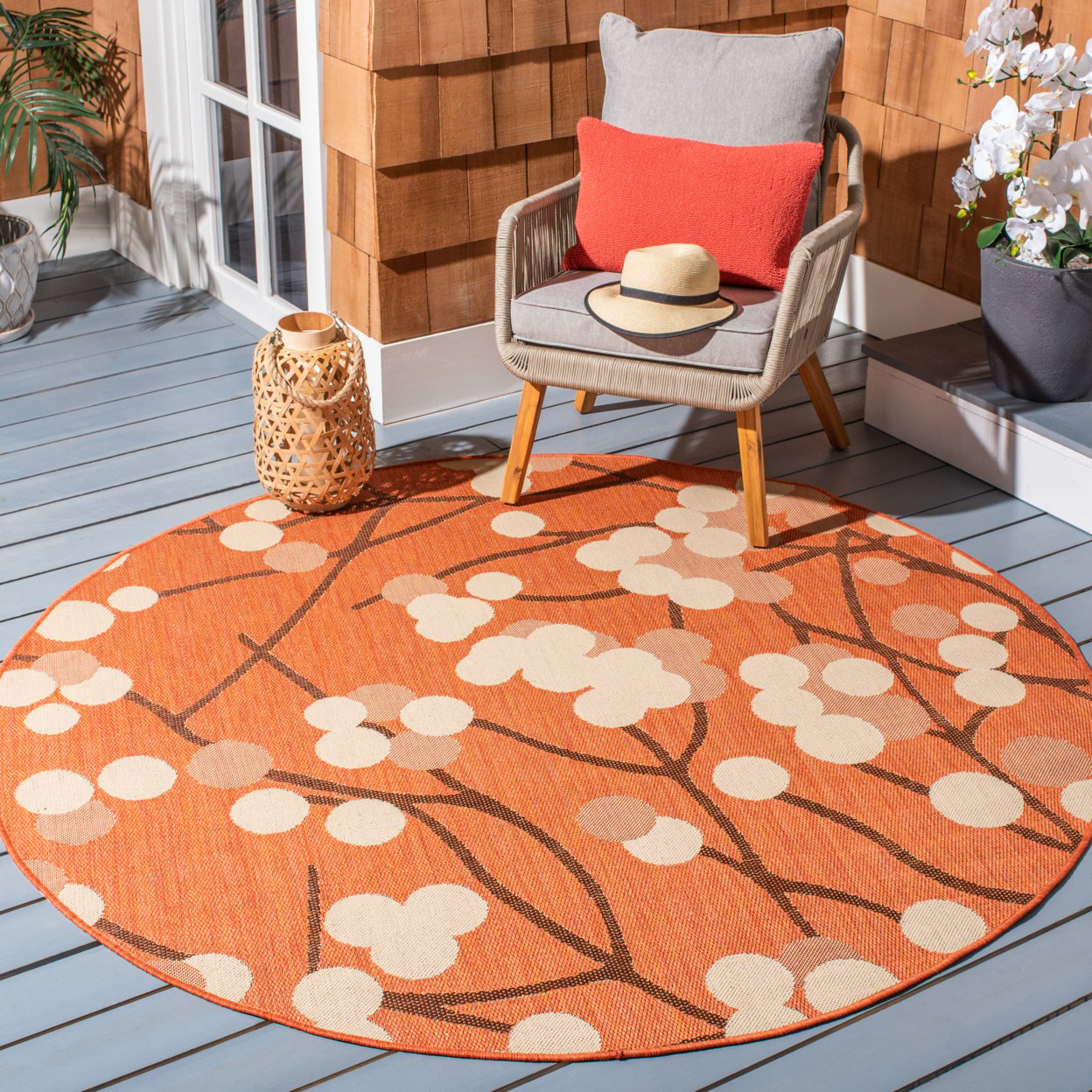 thumbnail image 2 of SAFAVIEH Outdoor CY4037C Courtyard Terra Natural / Brown Rug, 2 of 7