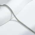 thumbnail image 2 of CHIC & ARTSY Ankle Bracelets 925 Sterling Silver Diamond-Cut Braided Rope Chain Anklet Summer Beach Foot Chain for Women, 2 of 4