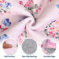 thumbnail image 5 of HIWEAVER Pink 10' x 13' Area Rug for Living Room Bedroom Washable Scalloped Bordered Floral Pattern Non Slip Indoor Carpet Room Decor, 5 of 8