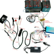 72V 3000W Brushless DC Motor Kit with Controller, LCD Display, Batteries & Accessories – High Power Electric Motor Kit for Go Kart, Golf, Razor MX650, MX500, ATV, Golf Cart, Moped Scooter (Pedal)
