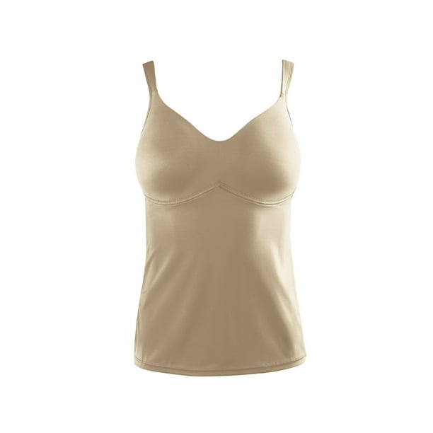 Rhonda Shear - Ahh By Rhonda Shear Women's Flirt Molded Cup Shaping Camisole with Built-In Bra