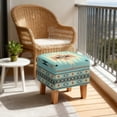 thumbnail image 3 of Jiueut Aztec Tribal Geometric Print Footstool Cover, Comfortable Footrest Stool Furniture Protector with Elastic Bottom Footrest Stool Cover for Living Room Kids Pets, 3 of 7