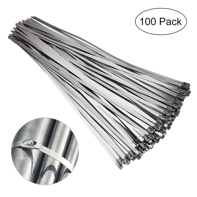 MasteelfCA BESTOMZ 100 Pcs 4.6mm*300mm Attaches à Fermeture Éclair en Acier Inoxydable