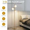 thumbnail image 6 of Costway 3-Globe Floor Lamp Modern Freestanding Lamp Living Room w/Foot Switch, 6 of 10