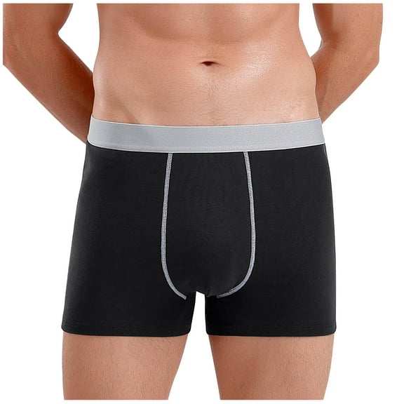 ibuvkizy Mens Underwear!Men's Fashion Briefs,Solid Men Briefs Comfortable Cotton Middle Waist Panties Briefs,Briefs Gifts,Mens Boxer Briefs