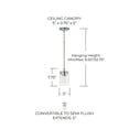 thumbnail image 3 of Capital Lighting 246811MB-532 Mason 5" Wide Semi-Flush Ceiling Fixture / Pendant - Black, 3 of 7