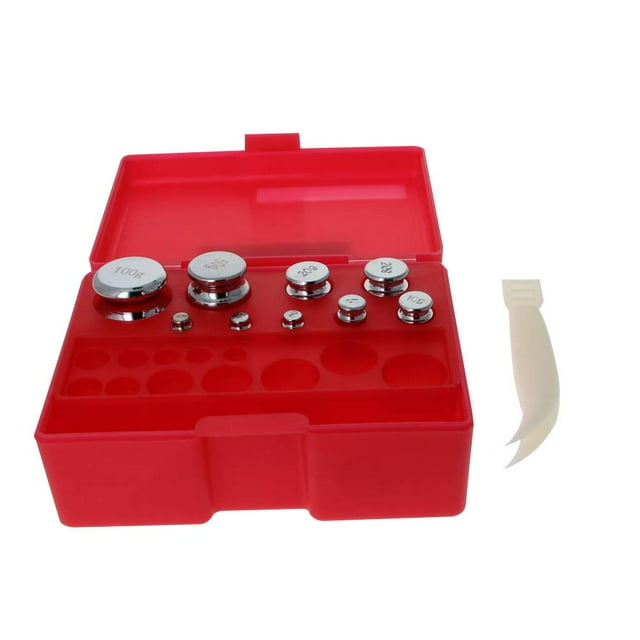 HUGFEGWE Calibration Weight Set 10mg-100g M1 Precision Chrome Plated Steel for Digital Balance Scales 1 Set CJB91-23907