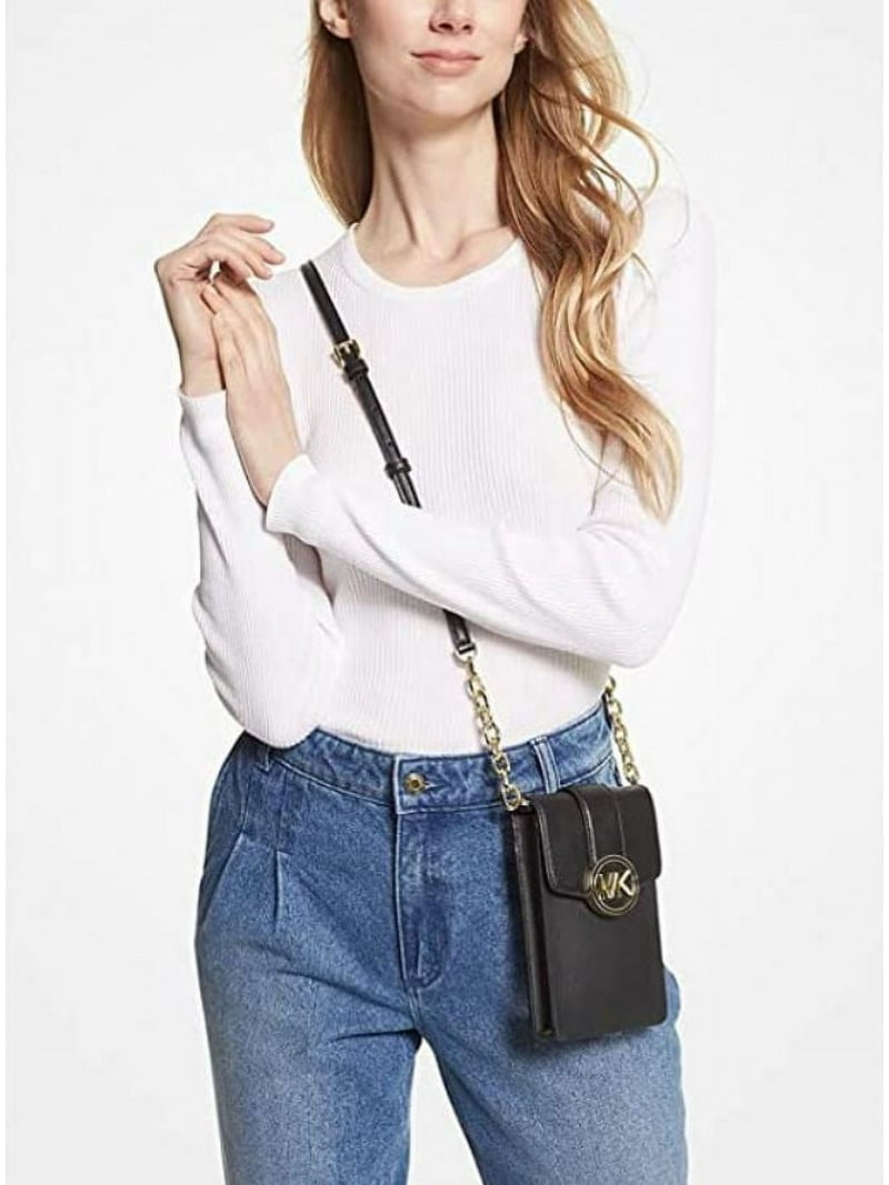 Michael Kors Carmen Small Faux Leather Smartphone Crossbody Bag