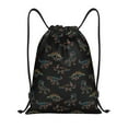 thumbnail image 1 of Xecao Neon Dinosaur Pattern Sports Drawstring Backpack - String Swim Gym Bag with Wet Proof Pocket for Women&Men-Small, 1 of 6