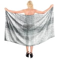 thumbnail image 3 of HAPPY BAY Women's Beach Wrap Bikini Wraps Sarong Cover up Skirt Swimsuit Swimwear Bathing Suit Cover Ups for Womens One Size Grey, Allover, 3 of 3