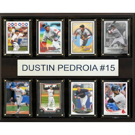 - C&I Collectables MLB 12x15 Dustin Pedroia Boston Red Sox 8-Card Plaque