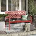 thumbnail image 6 of Grand Patio Decorative Metal Outdoor Bench, Cherry Red, 6 of 8