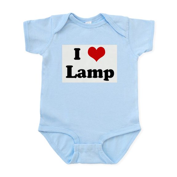 CafePress - I Love Lamp Infant Bodysuit - Baby Light Bodysuit, Size Newborn - 24 Months