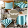 thumbnail image 6 of Teal Striped Large Tapestry for Bedroom Wall Hanging Tapestry, Simple Art Vertical Stripe Farmhouse Ceiling Backdrop Tapestries Poster Blanket Wall Decor for Teens Room Living Room Dorm 100" x 59", 6 of 8