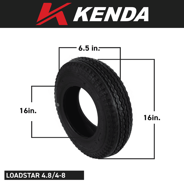 Kenda Load Star Utility Trailer Tires 4.80/4.00-8, 4 Ply Kenda Load Star Utility Trailer Tires 4.80/4.00-8, 4 Ply