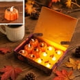 thumbnail image 2 of Halloween Mini Pumpkin Candle Lights—12 Pack, Flameless Short Electronic Candles for Halloween Party Home Indoor Decorations, 2 of 6