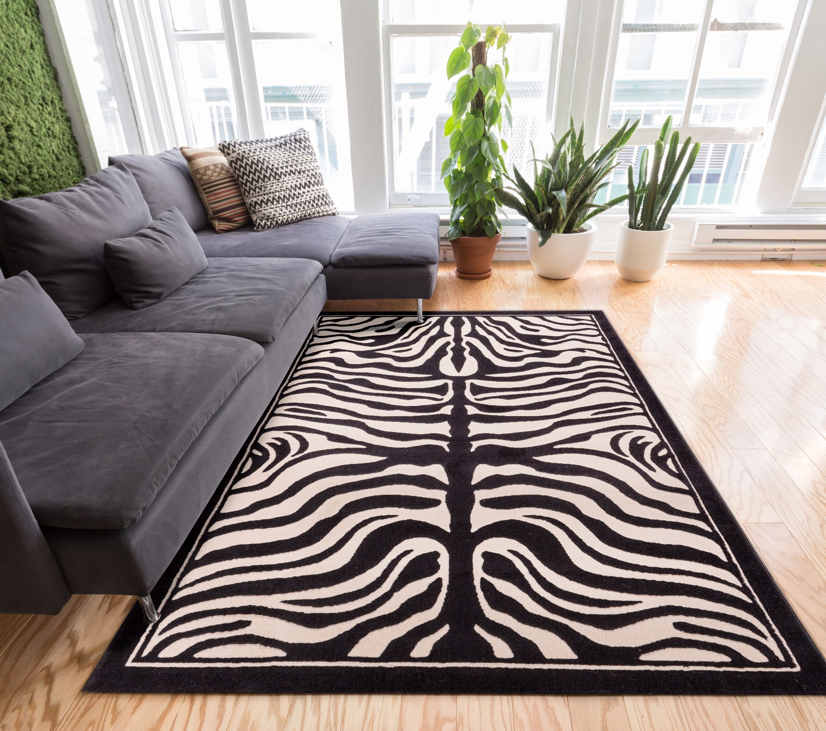 Well Woven Dulcet Zebra Modern Ivory Area Rug