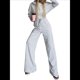 thumbnail image 3 of Conjunto Deportivo para Mujer: Sudadera con Capucha y Cremallera de Larga con Pantalones de Color Liso con Cordones - Conjunto de Dos Piezas Gris L, 3 of 10