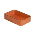thumbnail image 4 of Bandeja organizadora de escritorio para baño, de piel sintética, accesorios de oficina Naranja, 4 of 9