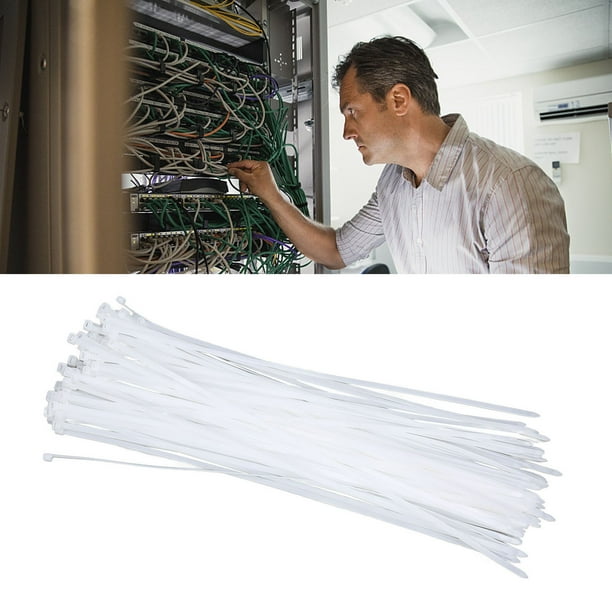 Bridas Autoblocantes, Bridas De Nailon Para Cables De 250 Libras De Resistencia A La Tracción, Resistentes Al Calor, Blancas Para Exteriores Para Oficina