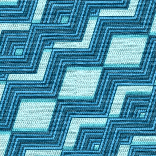Ahgly Company Tapis d'Intérieur Lavable à la Machine, Carré, Transitionnel, Bleu, Tapis de Zone, 5 Pieds Carré