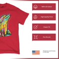 thumbnail image 4 of Tee Hunt You Only Live Once T-Shirt Cute Neon Dolphin Dean Russo Art Men's Tee, Red, Medium, 4 of 5