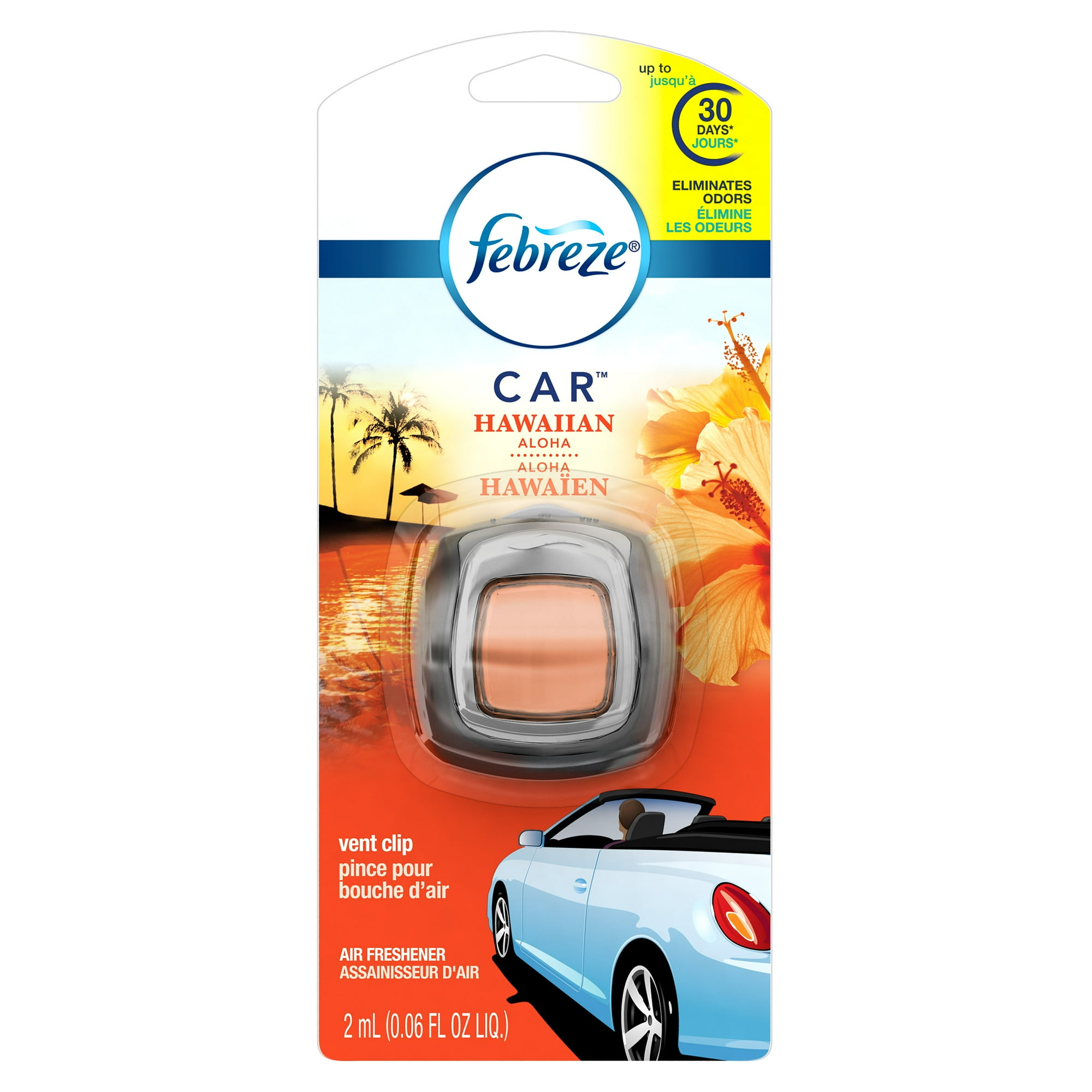 Febreze CAR Air Freshener Hawaiian Aloha (1 Count, 0.06 oz)